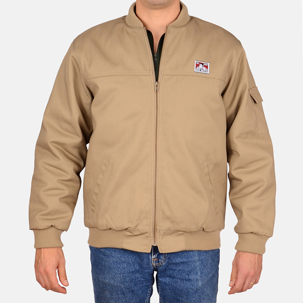 Bens Davis Bomber Jacket Khaki 317