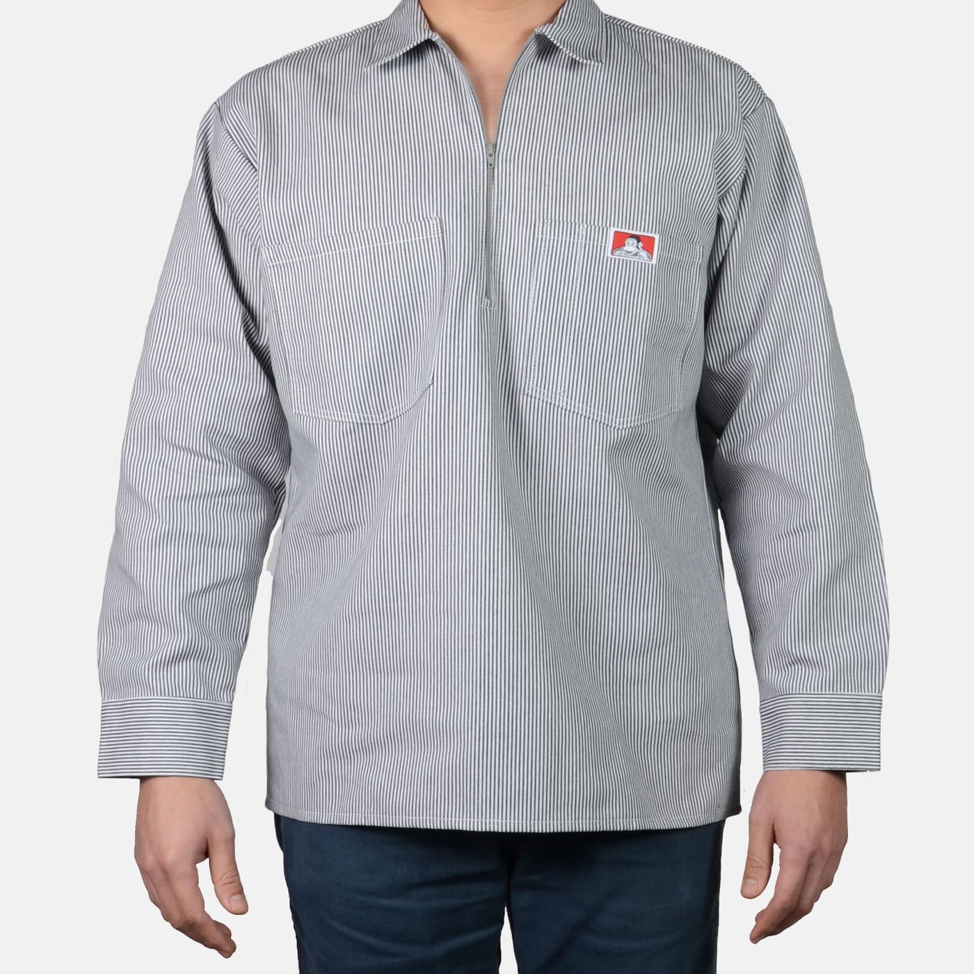 Ben Davis 1/2 Zip Long Sleeve Hickory #208