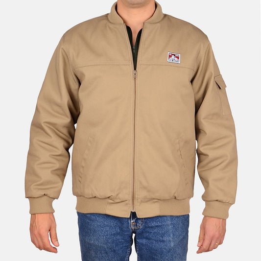 Bens Davis Bomber Jacket Khaki 317