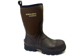 Work Zone Brown ST WP Rubber Slip On C968 60055