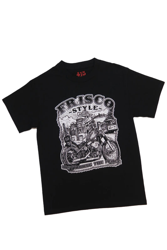 415 Clothing T-shirt S/S Frisco Style Black